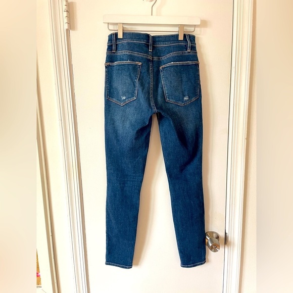 FRAME Denim Le High Skinny Clyde Distressed Stretch Denim mid-rise 26 - Picture 4 of 11